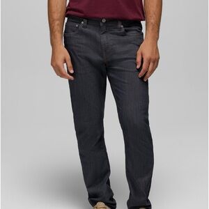 P6-01 prAna NWT 34*32 Bridger Mens Jeans Denim Blue Slim Straight